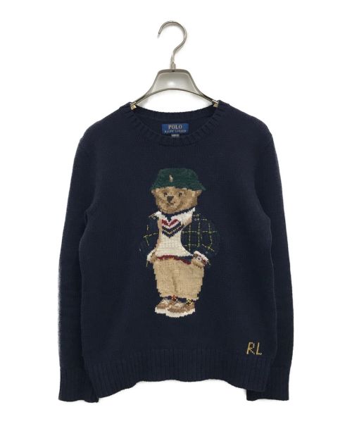 POLO RALPH LAUREN（ポロ・ラルフローレン）POLO RALPH LAUREN (ポロ・ラルフローレン) ポロベアニット ネイビー サイズ:BOY'S M（10-12）の古着・服飾アイテム