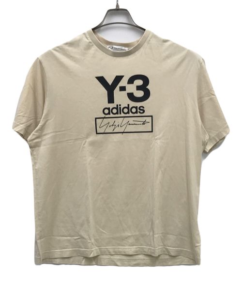 Y-3（ワイスリー）Y-3 (ワイスリー) Y-3 Stacked Logo Tee/プリントTシャツ ベージュ サイズ:Ｍの古着・服飾アイテム