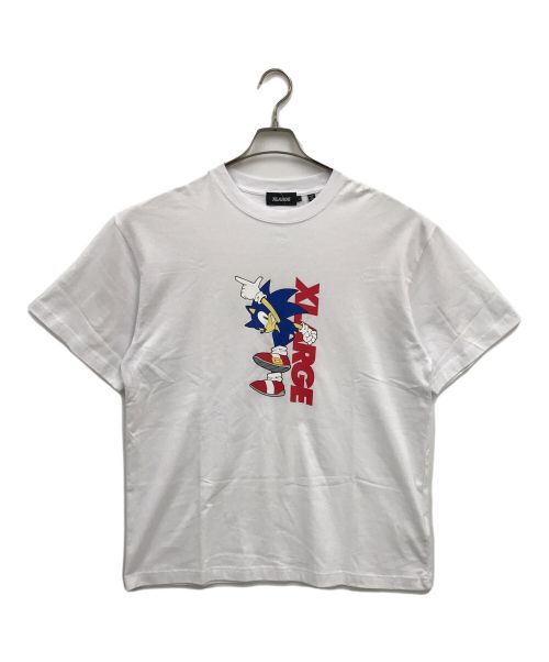 X-LARGE（エクストララージ）X-LARGE (エクストララージ) ソニックコラボプリントTシャツ/101223011064 ホワイト サイズ:L 未使用品の古着・服飾アイテム