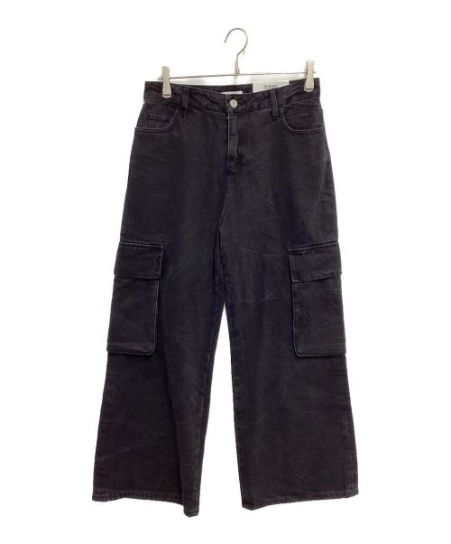 SLY（スライ）SLY (スライ) デニムカーゴパンツ/CRACK WASH LW DENIM PT-E ブラック サイズ:2 未使用品の古着・服飾アイテム