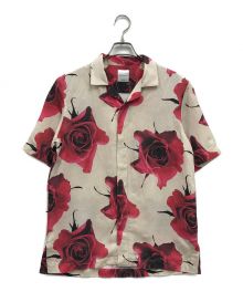 PAUL SMITH（ポールスミス）の古着「Monarch Rose オープンカラーシャツ」｜ベージュ