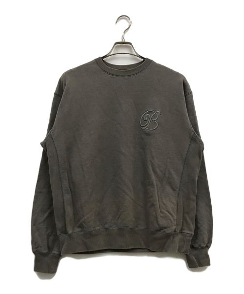 BlackEyePatch（ブラックアイパッチ）BlackEyePatch (ブラックアイパッチ) B Emblem Crew Sweat/スウェット/刺繍スウェット/プリントスウェット グレー サイズ:Ｍの古着・服飾アイテム