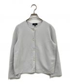 theoryセオリー）の古着「24年モデル/Wooster Crepe Knit Button FRT Cardi/ニットカーディガン/01-4103725」｜ブルー