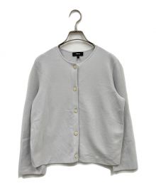 theory（セオリー）の古着「24年モデル/Wooster Crepe Knit Button FRT Cardi/ニットカーディガン/01-4103725」｜ブルー