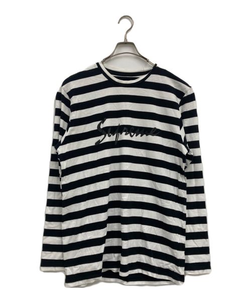 SUPREME（シュプリーム）Supreme (シュプリーム) Medium Stripe L/S Tee/ボーダーカットソー/16FW ブラック サイズ:Lの古着・服飾アイテム