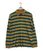 SUPREMEシュプリーム）の古着「striped L/S POLO/ストライプL/Sポロ」｜ブラウン