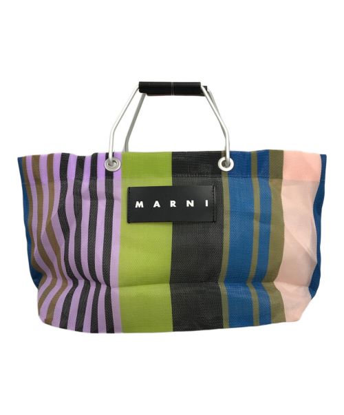 MARNI（マルニ）MARNI (マルニ) マルチストライプメッシュトートバッグ マルチカラーの古着・服飾アイテム