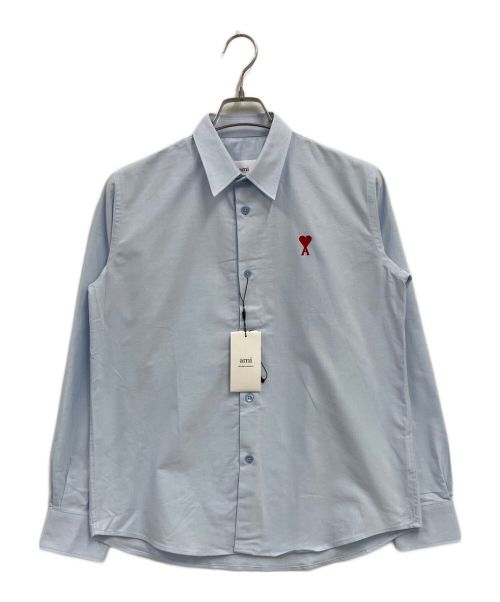 AMI Alexandre Mattiussi（アミ アレクサンドル マテュッシ）AMI Alexandre Mattiussi (アミ アレクサンドル マテュッシ) LONG-SLEEVED SHIRTS/オックスフォードシャツ/BFFSH091.480 ブルー サイズ:40 未使用品の古着・服飾アイテム