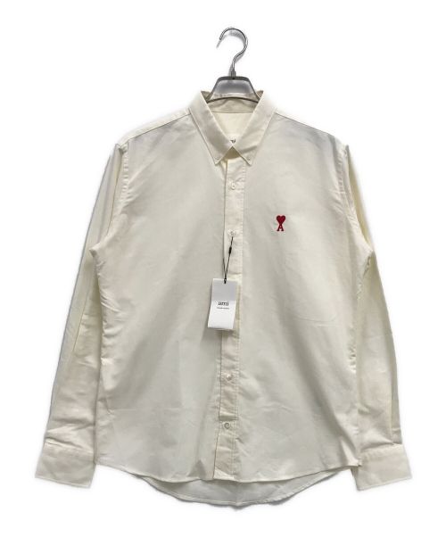 AMI Alexandre Mattiussi（アミ アレクサンドル マテュッシ）AMI Alexandre Mattiussi (アミ アレクサンドル マテュッシ) LONG-SLEEVED SHIRTS/オックスフォードシャツ/BFHSH113.480 アイボリー サイズ:39 未使用品の古着・服飾アイテム