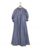 MARIHAマリハ）の古着「春の花のドレス ショートスリーブ/ブラウスワンピース」｜ブルー