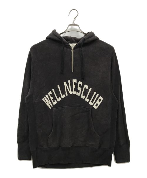 INSCRIRE（アンスクリア）INSCRIRE (アンスクリア) ヴィンテージ加工パーカー/Zero Loop Zip Pull Over Logo Parker/I21AW-BC13A ネイビー サイズ:MEDIUMの古着・服飾アイテム