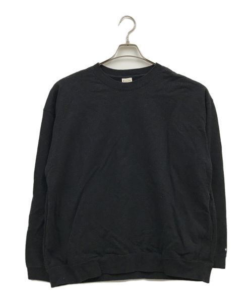 Snow peak（スノーピーク）snow peak (スノーピーク) Recycled Cotton Sweat Crew-Neck/クルーネックスウェット/スウェット/SW-22SU401 ブラック サイズ:Lの古着・服飾アイテム