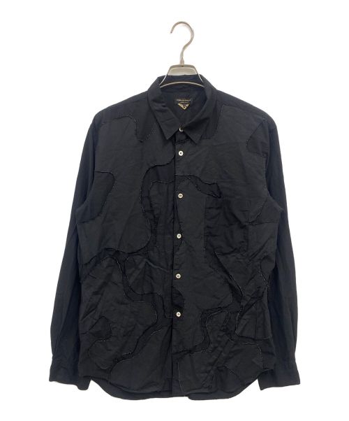 COMME des GARCONS HOMME PLUS（コムデギャルソンオムプリュス）COMME des GARCONS HOMME PLUS (コムデギャルソンオムプリュス) ドッキングデザインシャツ/PT-B037/長袖シャツ/シャツ/AD2017/少年時代 ブラック サイズ:Ｌの古着・服飾アイテム