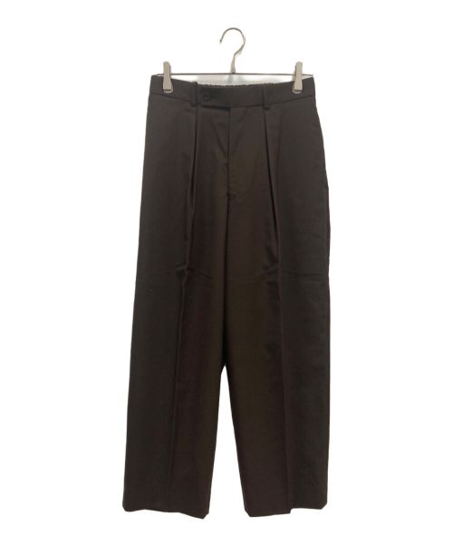 MARKAWARE（マーカウェア）MARKAWARE (マーカウェア) CLASSIC FIT TROUSERS ORGANIC WOOL TROPICAL ブラウン サイズ:2の古着・服飾アイテム