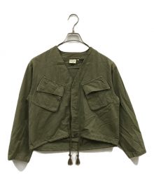 orSlow（オアスロウ）の古着「NO COLLAR US ARMY SHORT JACKET/ジャケット/ミリタリージャケット/ﾉｰｶﾗｰｼﾞｬｹｯﾄ/ファティーグジャケット」｜オリーブ