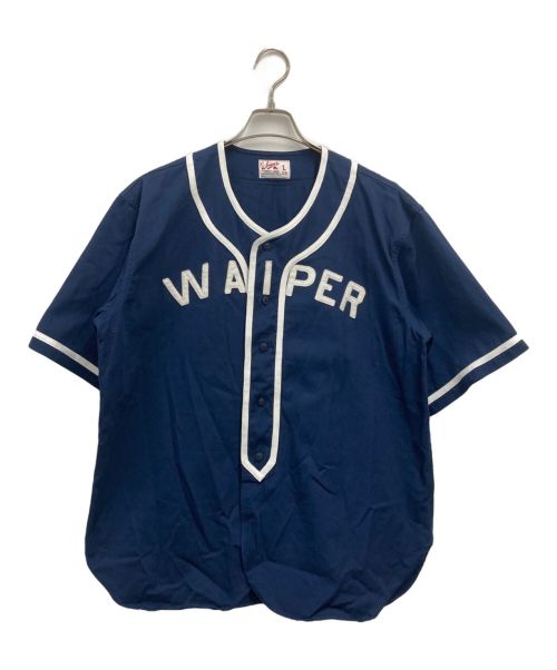 waiper（ワイパー）WAIPER (ワイパー) ベースボールシャツ ネイビー サイズ:Lの古着・服飾アイテム