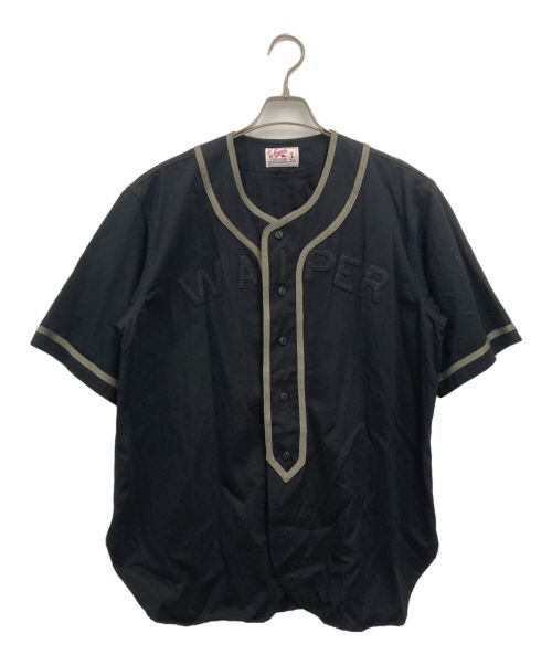 waiper（ワイパー）waiper (ワイパー) ベースボールシャツ ブラック サイズ:Lの古着・服飾アイテム