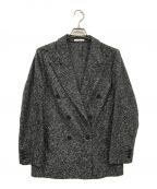 Couture d'adamクチュールドアダム）の古着「DOUBLE GLENCHECK オーバーサイズダブルグレンチェックジャケット/グレンチェックジャケット/ダブルジャケット/22AW-003」｜ブラック