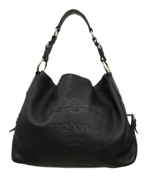 PRADA（プラダ）PRADA (プラダ) レザーバッグ ブラウンの古着・服飾アイテム