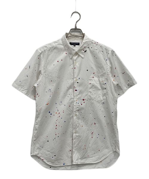 COMME des GARCONS HOMME（コムデギャルソン オム）COMME des GARCONS HOMME (コムデギャルソン オム) ペイント加工半袖シャツ/AD2011 ホワイト サイズ:Mの古着・服飾アイテム