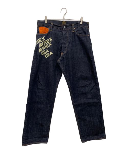 EVISU（エビス）EVISU (エビス) AVIREX (アヴィレックス) Lot.2001 No2セルビッチデニムパンツ オリーブ サイズ:36の古着・服飾アイテム