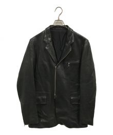 Yohji Yamamoto pour homme（ヨウジヤマモト プールオム）の古着「レザージャケット/HX-J40-731」｜ブラック