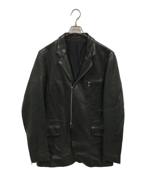 Yohji Yamamoto pour homme（ヨウジヤマモト プールオム）Yohji Yamamoto pour homme (ヨウジヤマモト プールオム) レザージャケット/HX-J40-731 ブラック サイズ:Sの古着・服飾アイテム