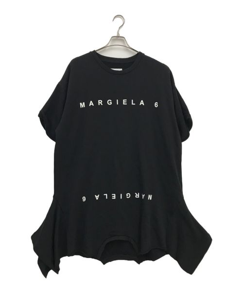 MM6 Maison Margiela（エムエムシックス メゾンマルジェラ）MM6 Maison Margiela (エムエムシックス メゾンマルジェラ) ブランドロゴ半袖Tシャツワンピース/M60271-MM006 ブラック サイズ:キッズSIZE 16の古着・服飾アイテム