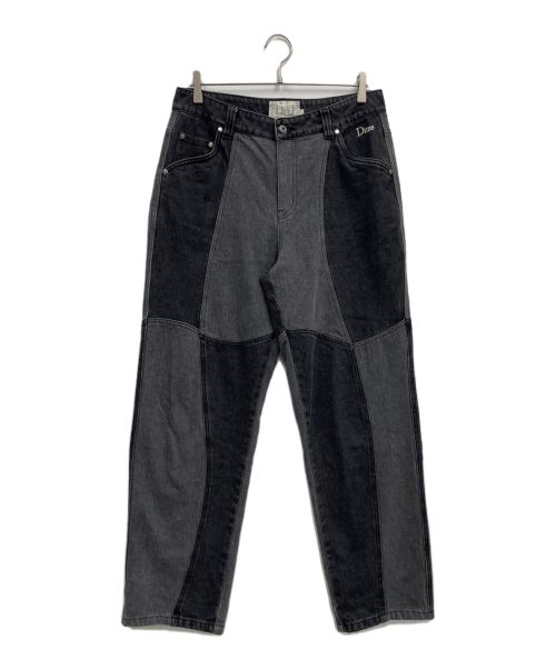 Dime（ダイム）Dime (ダイム) BLOCKED RELAXED DENIM PANTS/ブラックドリラックスデニムパンツ ブラック サイズ:Ｓの古着・服飾アイテム