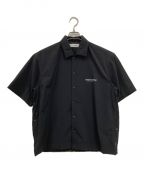UNIVERSAL PRODUCTS.ユニバーサルプロダクツ）の古着「EMBROIDERED TRACK SHIRT」｜ブラック