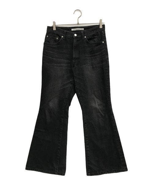 JOHN LAWRENCE SULLIVAN（ジョン ローレンス サリバン）JOHN LAWRENCE SULLIVAN (ジョンローレンスサリバン) WASHED DENIM FLARED PANTS ブラック サイズ:46の古着・服飾アイテム