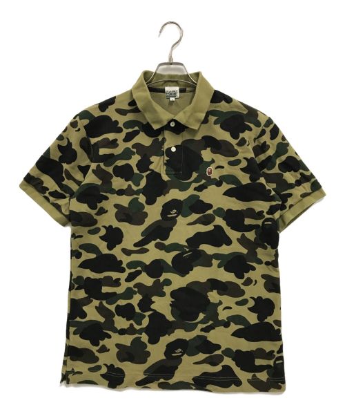 A BATHING APE（アベイシングエイプ）A BATHING APE (アベイシングエイプ) カモフラポロシャツ カーキ サイズ:Mの古着・服飾アイテム