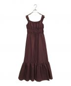 HER LIP TOハーリップトゥ）の古着「Double Bow Summer Long Dress/1222305116」｜ボルドー