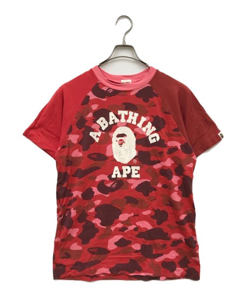 BAPE BY A BATHING APE（ベイプバイアベイシングエイプ）BAPE BY A BATHING APE (ベイプバイアベイシングエイプ) COLOR CAMO TEE レッド サイズ:Mの古着・服飾アイテム