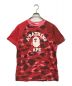 BAPE BY A BATHING APE（ベイプバイアベイシングエイプ）の古着「COLOR CAMO TEE」｜レッド