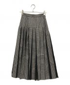 IRENEアイレネ）の古着「Woven Check Lace Skirt/20A87003」｜ブラック