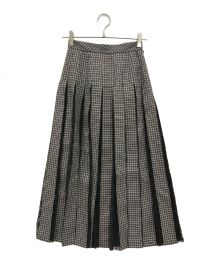 IRENE（アイレネ）の古着「Woven Check Lace Skirt/20A87003」｜ブラック