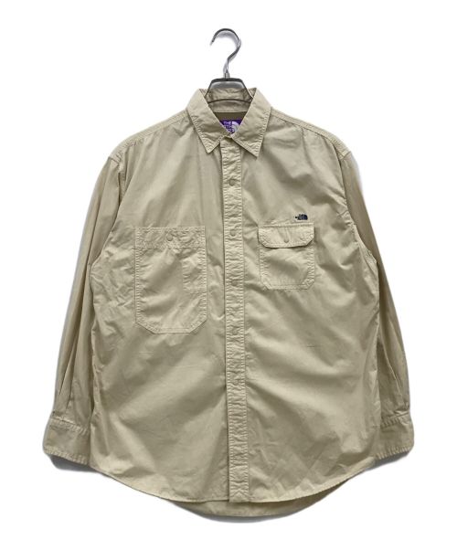 THE NORTHFACE PURPLELABEL（ザ・ノースフェイス パープルレーベル）THE NORTHFACE PURPLELABEL (ザ・ノースフェイス パープルレーベル) Lightweight Twill Big Work Shirt/ライトﾂｲﾙﾋﾞｯｸﾞﾜｰｸｼｬﾂ//NT3304N ベージュ サイズ:Sの古着・服飾アイテム