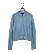 theoryセオリー）の古着「Airy Cotton Sheer Bomber/01-4203703」｜ブルー