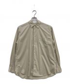 Graphpaperグラフペーパー）の古着「BROAD L/S REGULAR COLLAR SHIRT/GM201-50091B」｜ベージュ