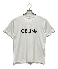 CELINE（セリーヌ）の古着「ルーズフィットロゴプリントTシャツ/2X681501F/Tシャツ/プリントTシャツ/半袖カットソー/by Hedi Slimane 」｜ホワイト