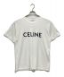 CELINE（セリーヌ）の古着「ルーズフィットロゴプリントTシャツ/2X681501F/Tシャツ/プリントTシャツ/半袖カットソー/by Hedi Slimane 」｜ホワイト