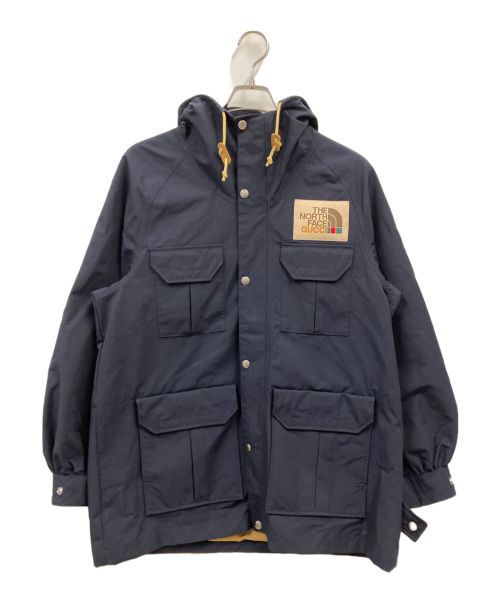 GUCCI（グッチ）GUCCI (グッチ) THE NORTH FACE (ザ ノース フェイス) GUCCI×THE NORTH FACEコラボ/マウンテンパーカーナイロン マウンテンジャケット/649245 ZKRXK ネイビー サイズ:Sの古着・服飾アイテム