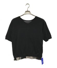 BLUE LABEL CRESTBRIDGE（ブルーレーベルクレストブリッジ）の古着「レイヤードニット/55N09-554-09」｜ブラック