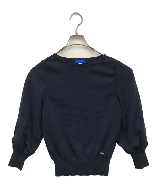 BLUE LABEL CRESTBRIDGE（ブルーレーベルクレストブリッジ）BLUE LABEL CRESTBRIDGE (ブルーレーベルクレストブリッジ) オープンショルダーニット/55N05534 ネイビー サイズ:38の古着・服飾アイテム