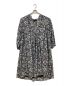 ne quittez pas（ヌキテパ）の古着「Cotton Lurex Stripe Flower Print Dress/010432GD1」｜ブラック×ブルー