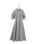 Her lip to（ハーリップトゥ）の古着「Volume Sleeve Stripe Dress」｜ブルー