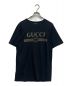 GUCCI（グッチ）の古着「ロゴ オーバーサイズコットンTシャツ/457095 X5L89/カットソー/プリントTシャツ/」｜ブラック