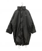 BALENCIAGAバレンシアガ）の古着「18AW ロゴ プリント スナップボタン ナイロン コート /オーバーサイズコート/コート/533899」｜ブラック