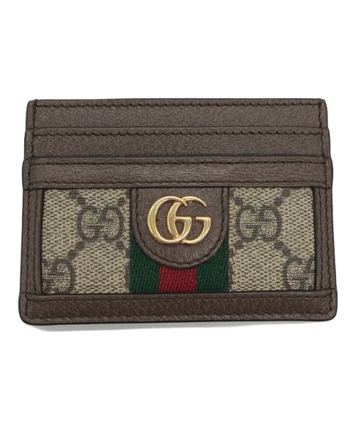 GUCCI（グッチ）GUCCI (グッチ) オフィディア GG カードケース/523159/カードケース/ ブラウンの古着・服飾アイテム